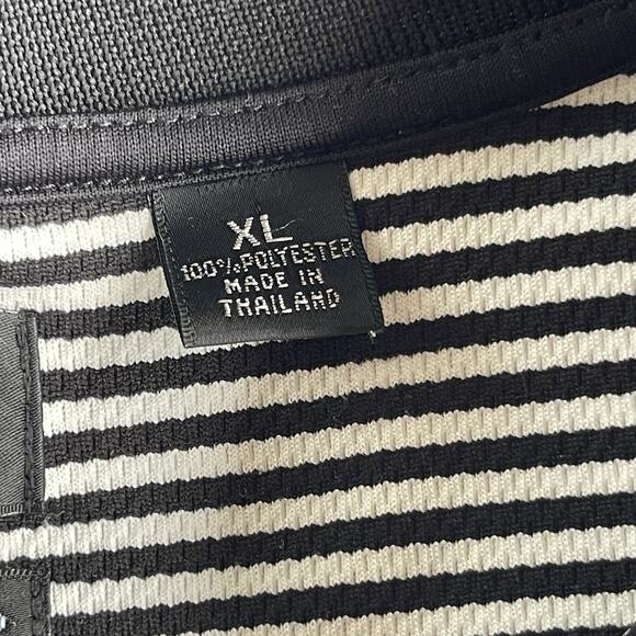 Ping Mens Golf Polo Shirt Extra Large XL Striped Dry Fiber Dynamics Black White - Picture 5 of 10